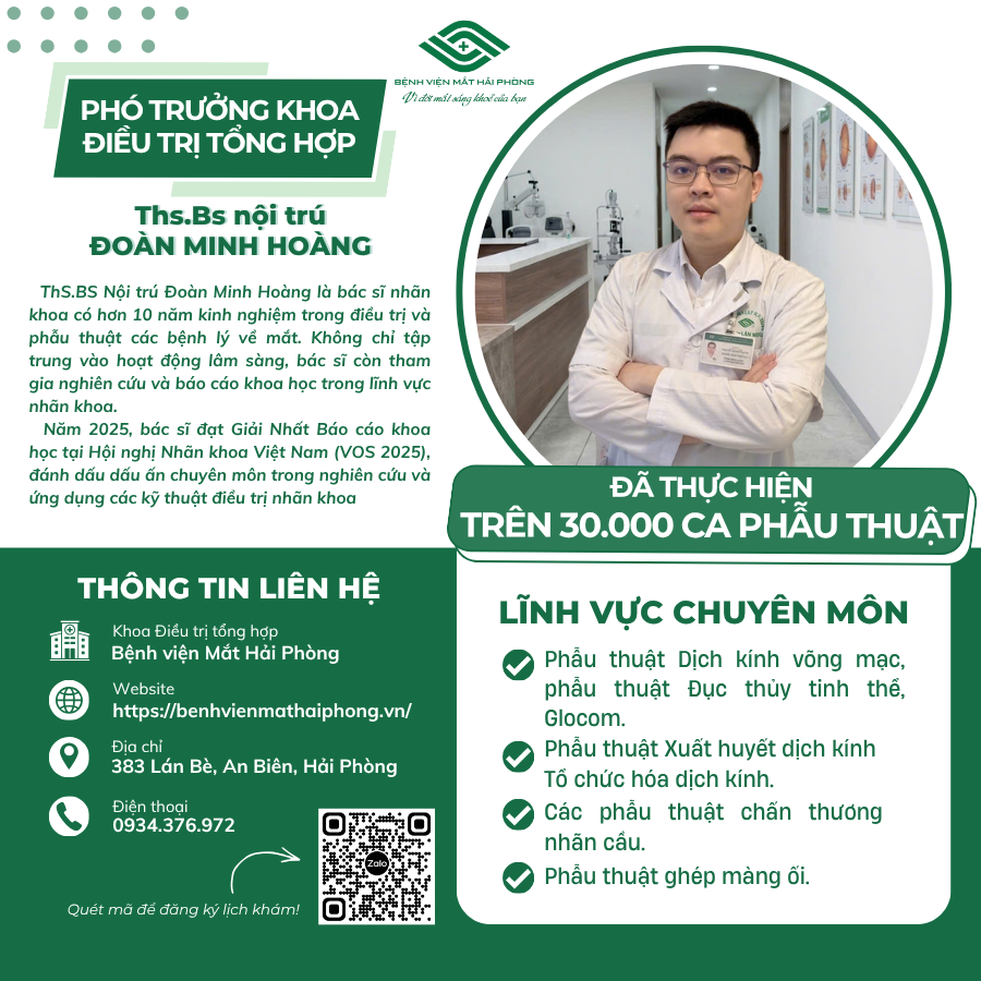THẠC SĨ, BÁC SĨ NỘI TRÚ. ĐOÀN MINH HOÀNG